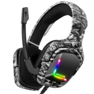AUDIFONO ONIKUMA K20 - LUZ LED RGB(GRIS Y NEGRO)