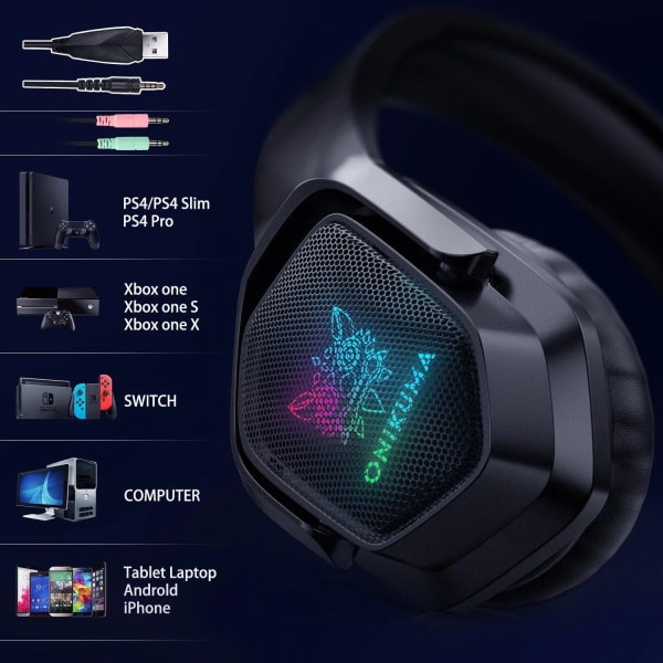 AUDIFONO ONIKUMA X4 LED RGB - Imagen 2