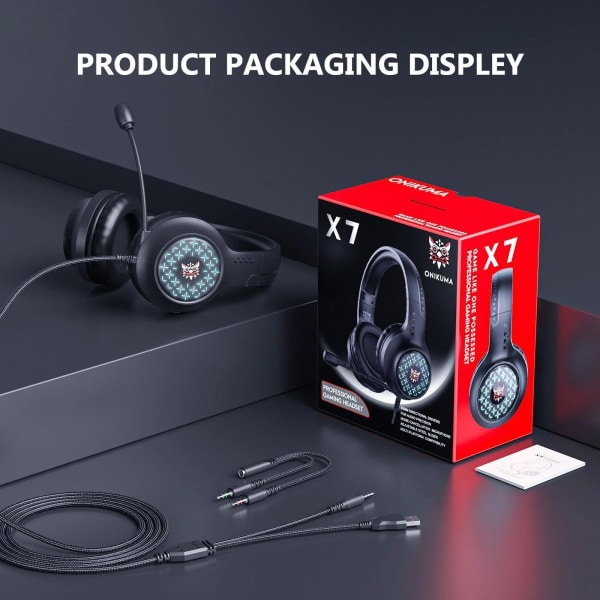 AUDIFONO ONIKUMA X7 RGB 6 tipos de luces - Imagen 2