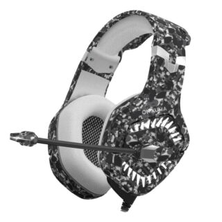 AUDIFONO ONIKUMA K1-B Pro (LUZ LED) Camuflaje GRIS