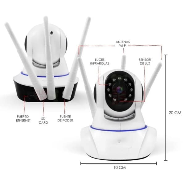 Camara 360° - IP 3 Antenas Wifi (32 GB incluida) - Imagen 2