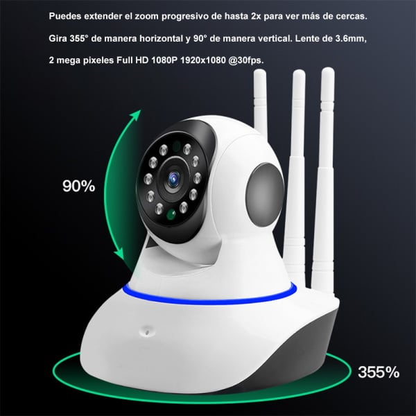 Camara 360° - IP 3 Antenas Wifi (32 GB incluida) - Imagen 3