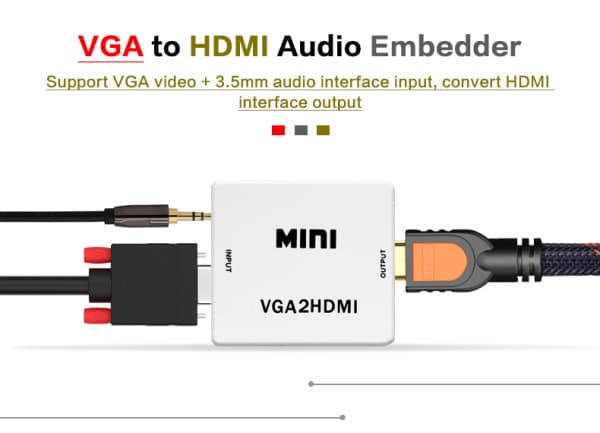 Adaptador HDMI - VGA A 3.5MM (VGA2HDMI) - Imagen 4