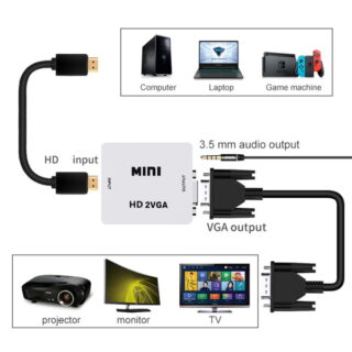 Adaptador HDMI - VGA A 3.5MM (VGA2HDMI)