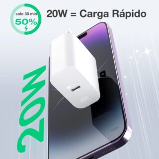 1Hora Cargador Tipo C 20W GAR152 (solo clavija)