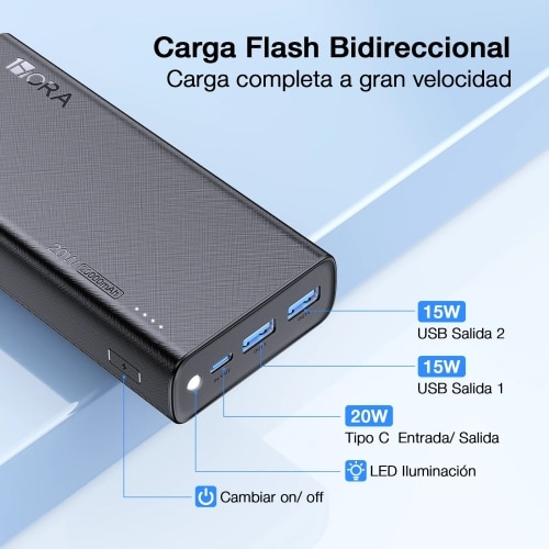 1Hora Power Bank 20000mAh GAR158 - Imagen 3
