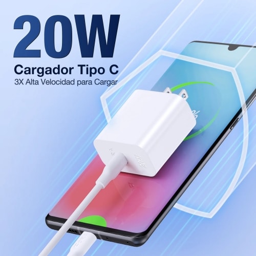 1Hora Cargador Tipo C con Cable 20W GAR153